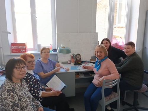 На техучебе с ветеранами станции